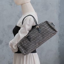 Borsa a tracolla a mano FENDI tela zucchina marina