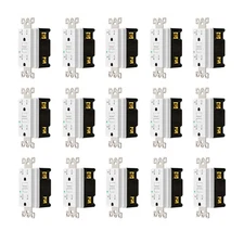 15PCS 20A WR TR GFCI Outlet White Leakage Protection ETL Listed LED Indicator