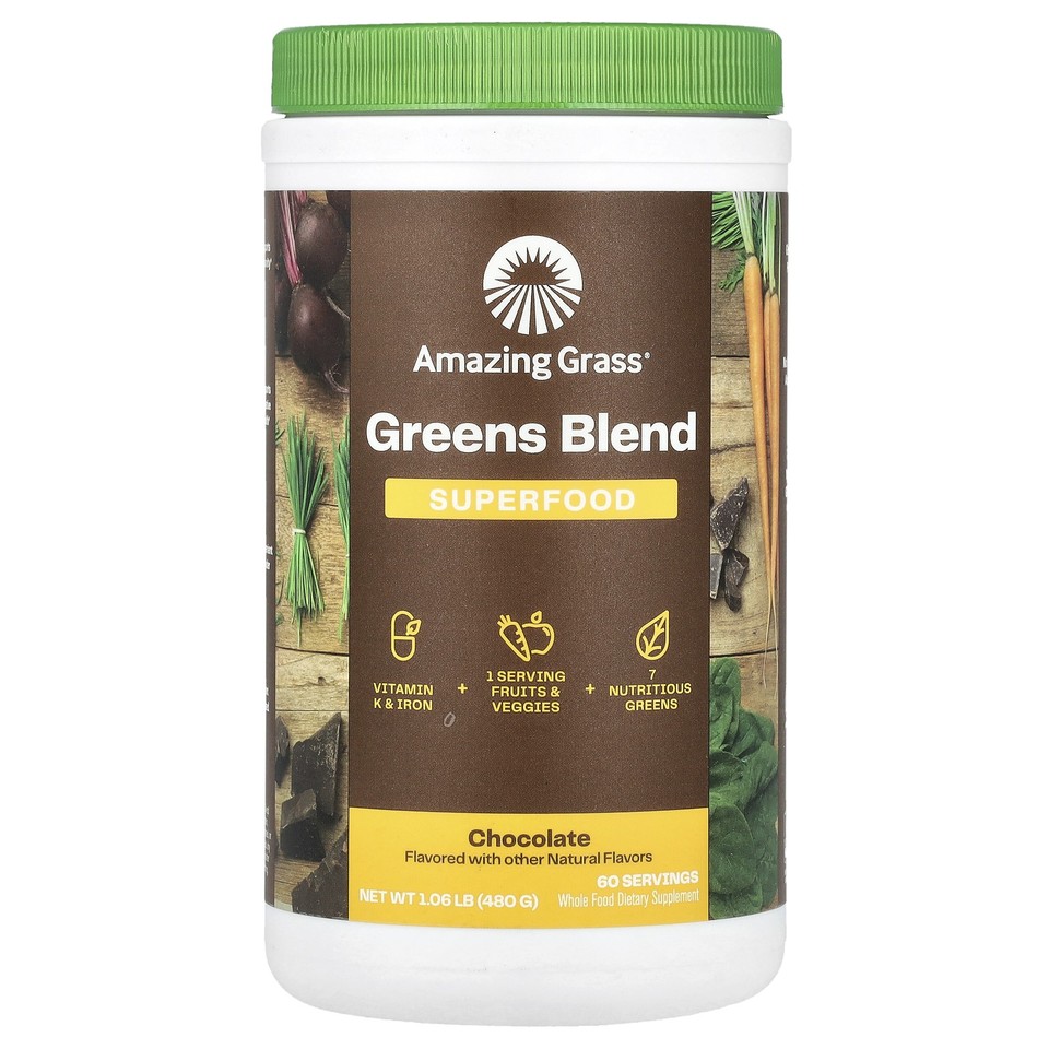 Greens Blend Superfood, Chocolate, 1.06 oz (480 g)