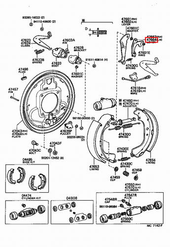 Genuine LandCruiser HJ75 HJ61 HJ60 HJ47 HDJ80 HDJ79 Rear LH Brake Adjuster Lever - Picture 11 of 20