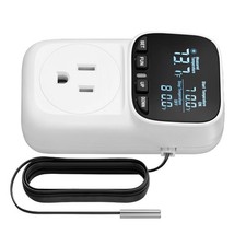 Digital Temperature Controller Plug Thermostat For Reptile Incubator Greenhouse