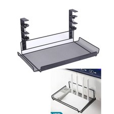 Under Desk Cable Management Tray Wire Management No Drill Cable Tray with Clamp
