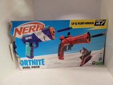 NERF Fortnite Dual Pack LP Flint-Knock Blasters With 6 Elite Hasbro Epic H-S4