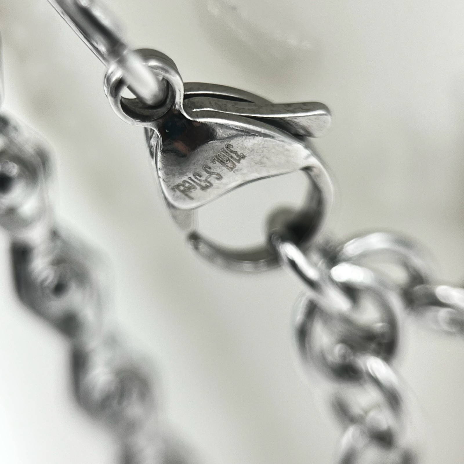 Vintage Silver Tone Multi-Layer Hexagonal Chain B… - image 3