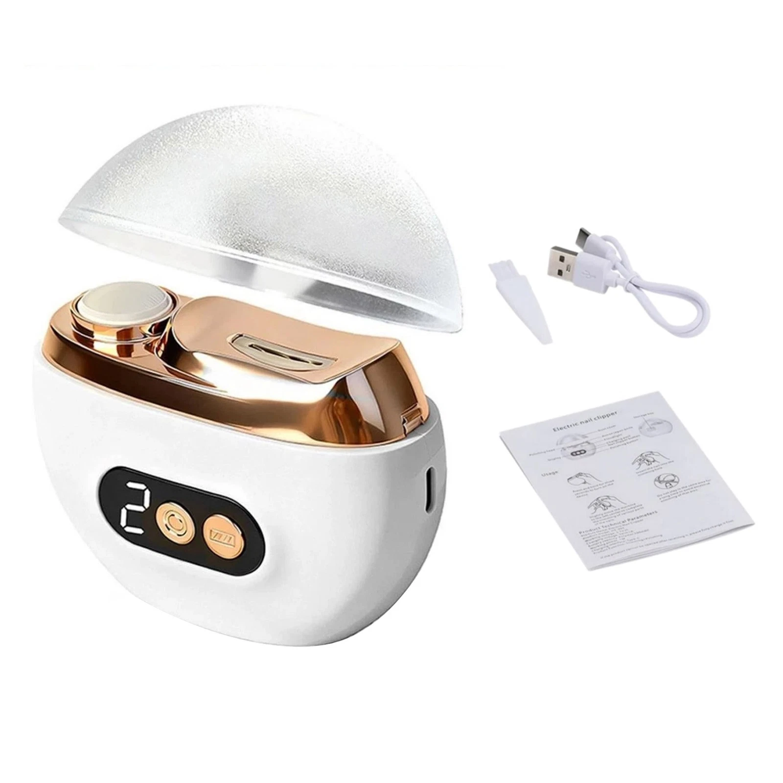 Rechargeable Electric Nail Trimmer 3 Speed Baby Toddler Toe Cutter Grinder Tool
Opens in a new windo