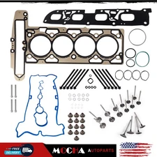 Head Gasket Bolts&Intake Exhaust Valves Fit 2010-2017 Chevrolet Buick GMC 2.4L