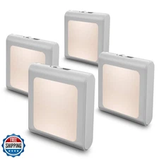 MAZ-TEK Plug in Dimmable Led Night Light with Auto Dusk to Dawn Sensor, Soft 