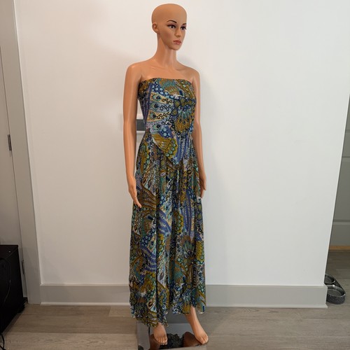 (2) Piece Set - Sarong Skirt with matching Top,Green Peacock, One Size Fits Most - Picture 1 of 3