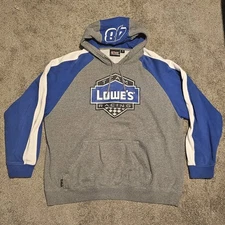 Jimmie Johnson #48 NASCAR Team Lowes Racing Pullover Hoodie Mens XL Sprint Cup