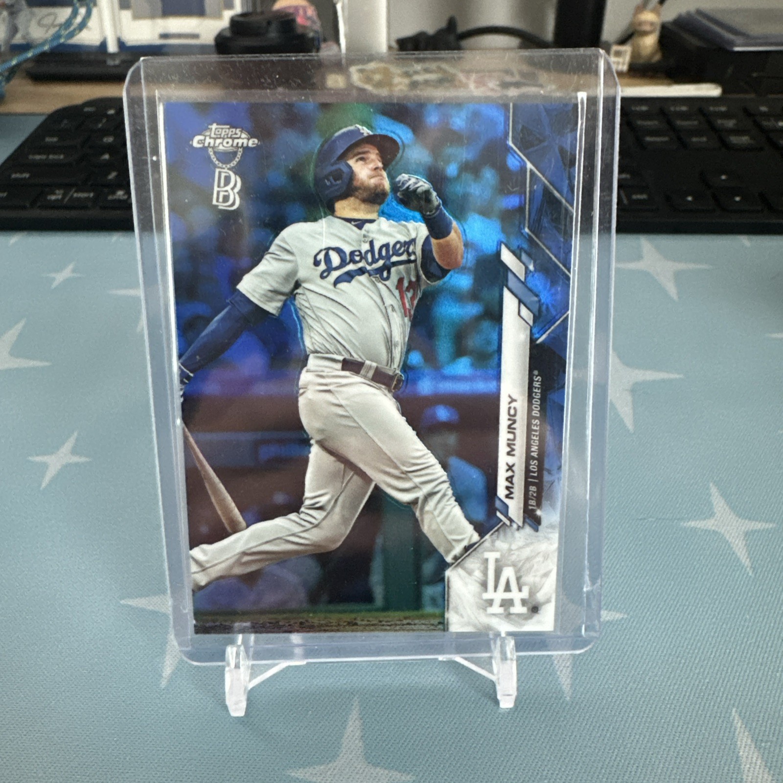 2020 Topps Chrome Ben Baller Blue Refractor Max Muncy Dodgers /75