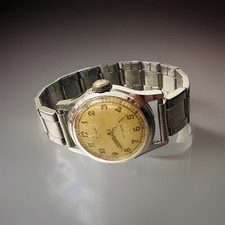 Vintage Timex Military Style U.S TIME Mechanical ST.Steel Men’s Watch-Overwound