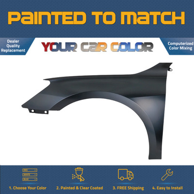 For 2022-2023 AUDI A3 QUATTRO, Left Fender (Driver Side) Painted to Match