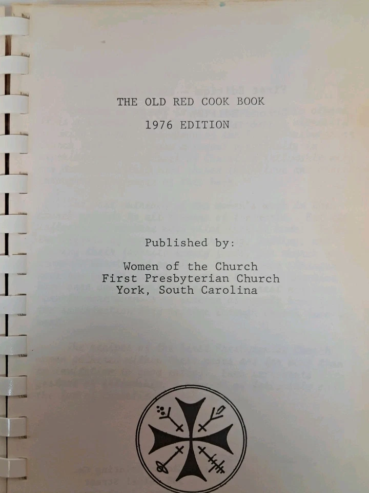 The Old Red Cookbook York South Carolina SC 1976 Edition - Image 3 of 4