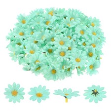 Artificial Flower Heads 2 Inch, Cyan 200 PCS - Sunflower Silk Flowers