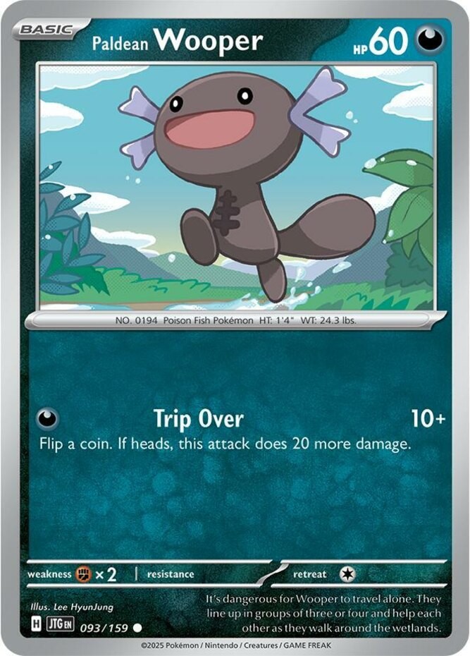 Paldean Wooper - 093/159 - Common (Near Mint) Journey Together - Darkness Pokémo