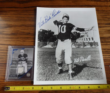 Babe Parilli 1960 Oakland Raiders Autograph 8 x 10 UK Game Used 2014 Upper Deck