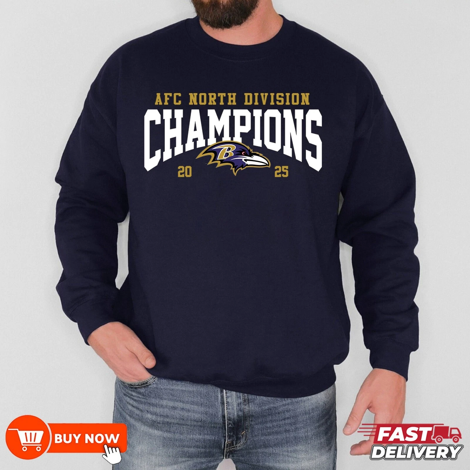 Baltimore Ravens AFC North Division Champions 2025 Sweatshirt
