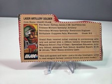 GI Joe ARAH 1982 Grand Slam Red Pads Laser Artillery Soldier File Card Vintage