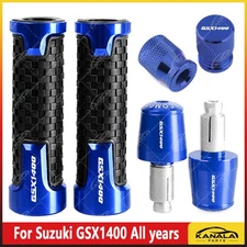 Handlebar Grips Handle Bar End Cap Tire Valve For Suzuki GSX1400 All years New