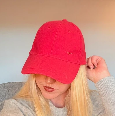 R.M. Williams Hat Longhorn Steerhead Cap Red 100% Linen Adjustable One Size - Image 1 of 4