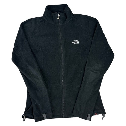 The North Face Micro Fleece Jumper Full Zip Polartec Black Womens Small