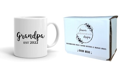 Neu Opa ''Established 2022'' 11 Unzen Becher mit Smashproof Geschenkbox von FPD