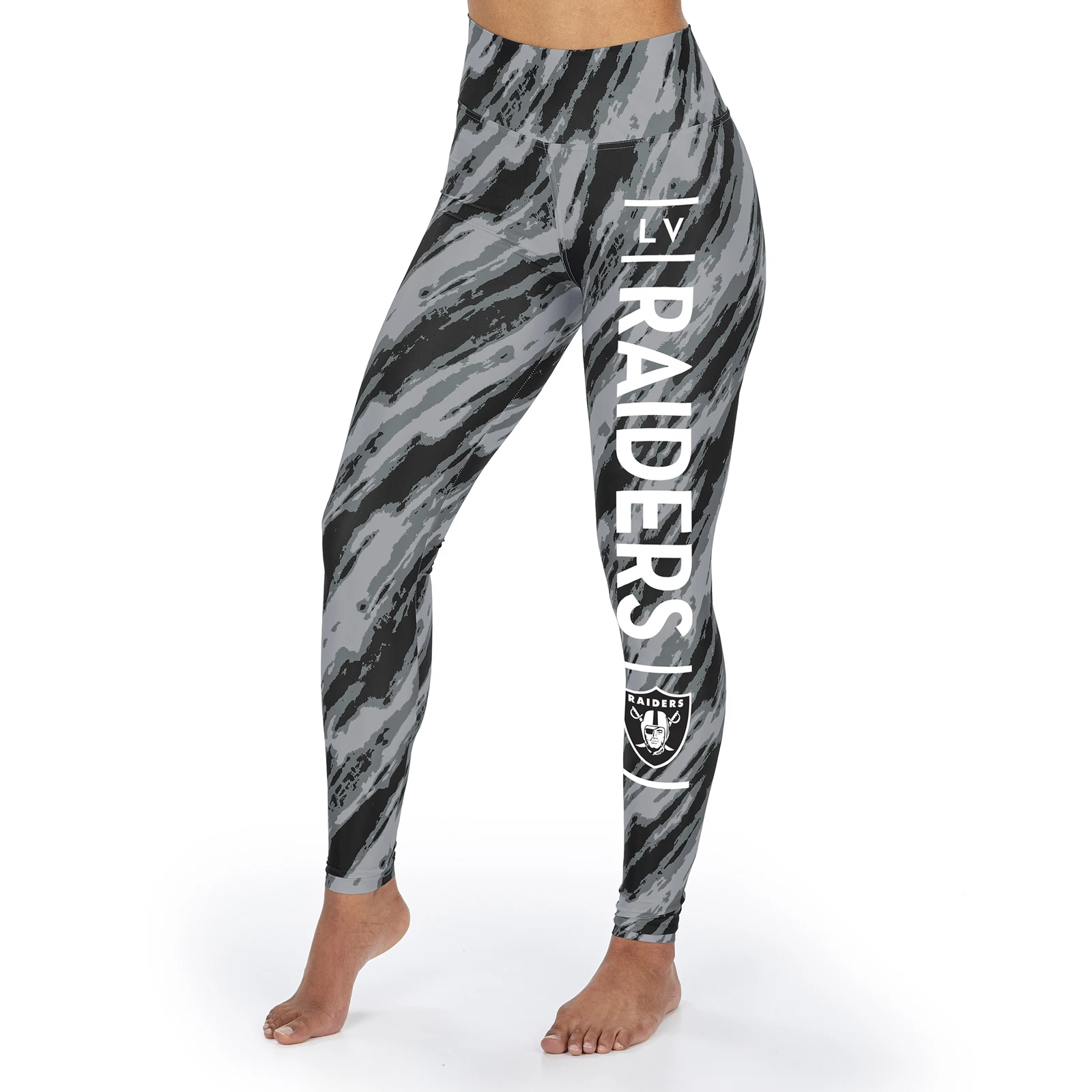 Football Women's Las Vegas Raiders Diagonal Streak Leggings