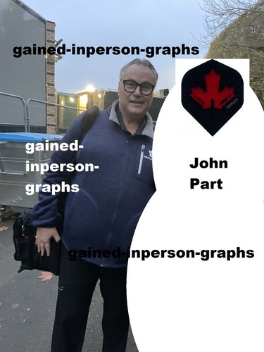 DARTS: JOHN PART 'DARTH MAPLE' SIGNED HARROWS DART FLIGHT+COA **PROOF** - Picture 2 of 2