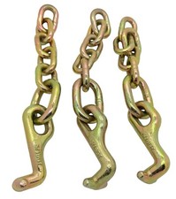 Qty3 T Hook W 6 Link Chain G70 Auto-body Repair Clamp