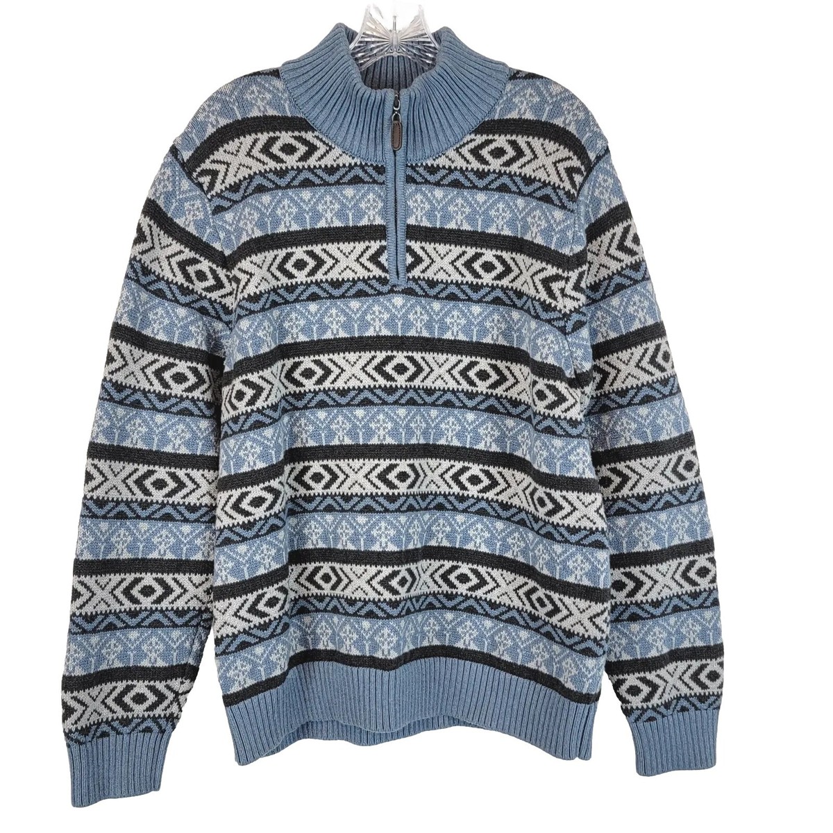 Vintage LL Bean Mens Fair Isle Nordic Chunky Sweater Large Vintage LL Bean Mens Fair Isle Nordic Chunky Sweater Large