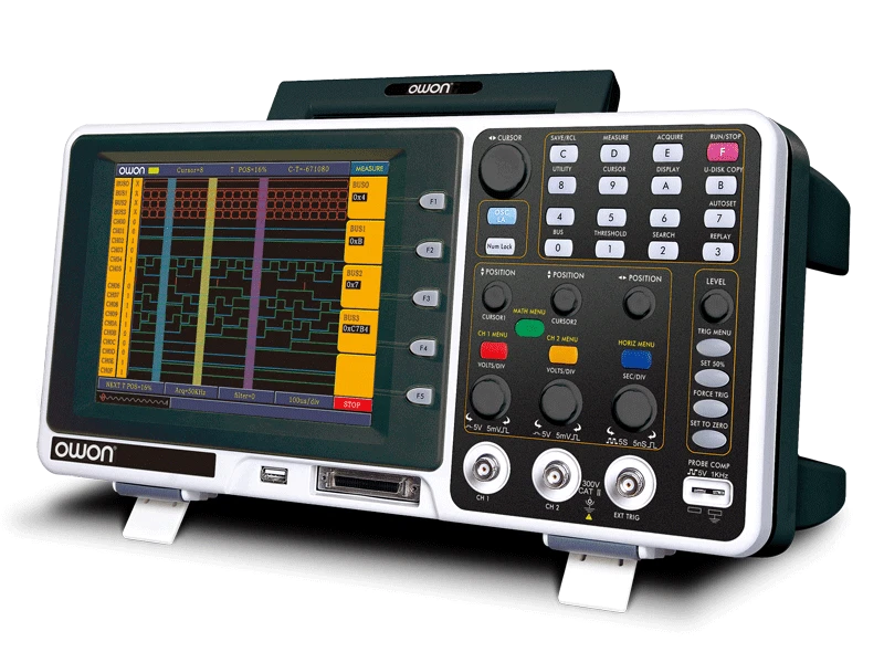 Mixed Signal MSO Oscilloscope logic analyzer Owon MSO7062TD 8" 60MHz 1GS/s  FFT - Image 3 of 4