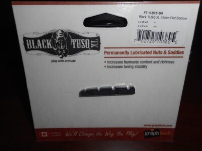 NEW Graph Tech BLACK TUSQ Flat Bottom P. Bass Nut, #PT-1205-00
