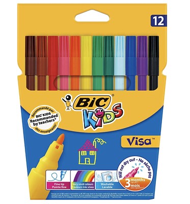 BIC Fasermaler KIDS Visa 12er Set Schreibwaren