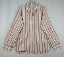Banana Republic Mens Large Button Up Collar Striped Long Sleeve Shirt Collared