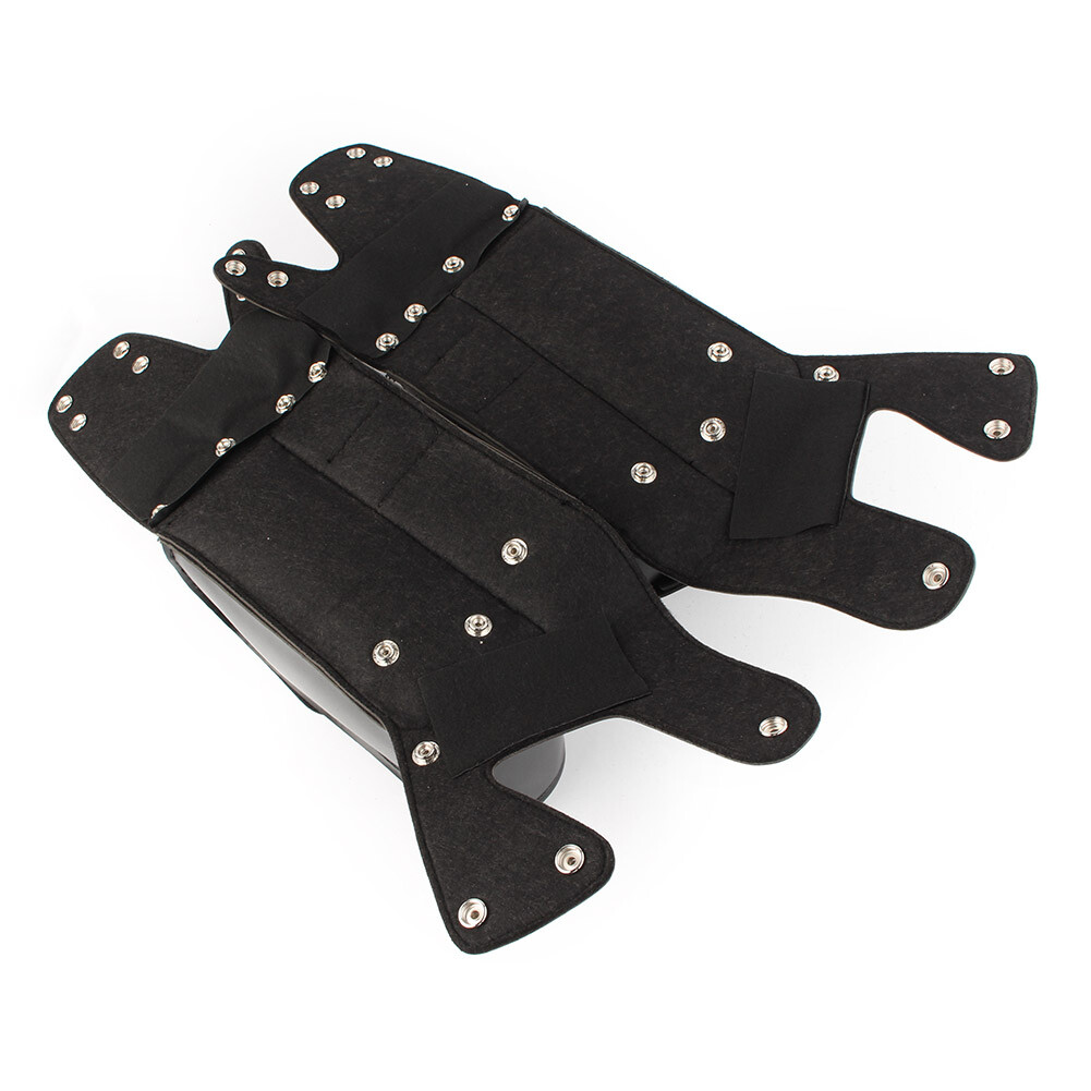 Black Crash Bar Saddlebag Guard Bag With Water Bottle Holder For Harley Touring