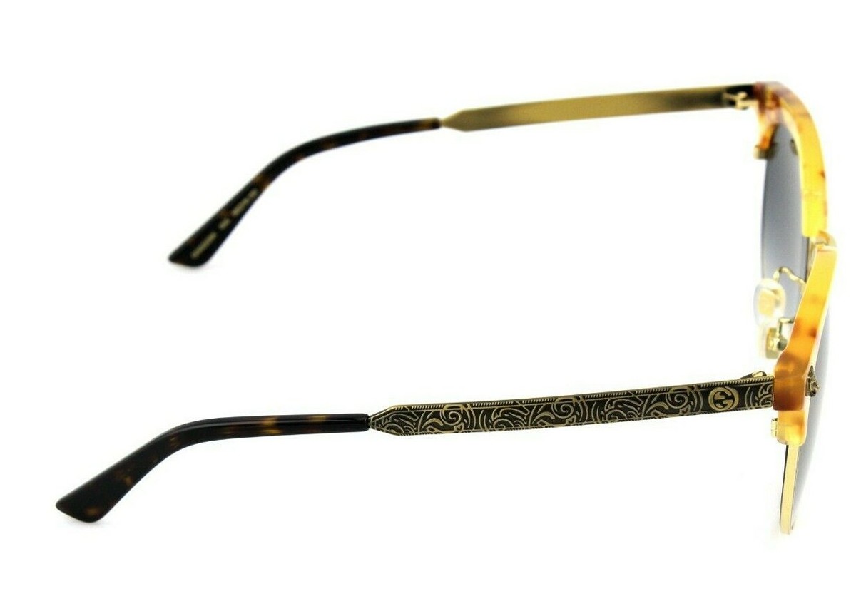 Gucci GG0222SK 003 Gold Havana Frame Blue Gradient Lens Cat Eye Sunglasses Japan Gucci GG1221S 003 Sunglasses Men main image 2