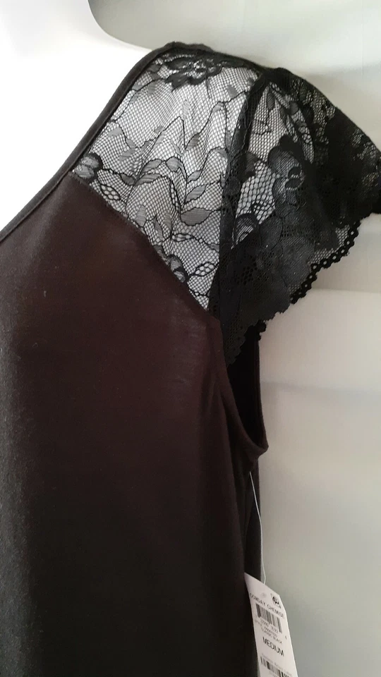 Charter Club 黑色睡衣及膝帽袖中号 40 英寸胸围 — 第 3/4 张图片