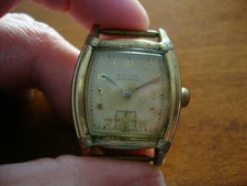 VINTAGE ORVIN 1940'S SMALL MEN'S WRISTWATCH SWISS MADE GF NON WORKING FOR PIECES