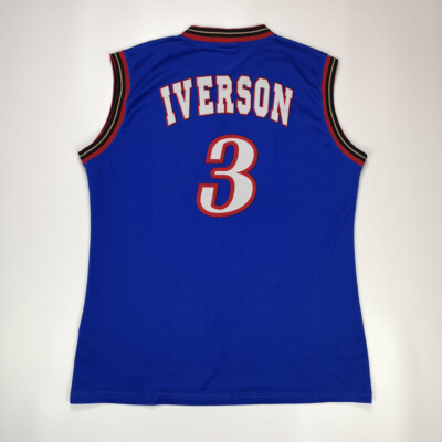 Vintage Iverson #3 Philadelphia 76ers 1999 2000 Champion NBA