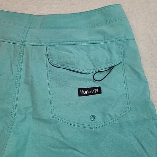 Hurley Board Shorts Mens 30 Teal Aqua Polyester Un Lined Swim Trunks Beach - 第 10/11 張圖片