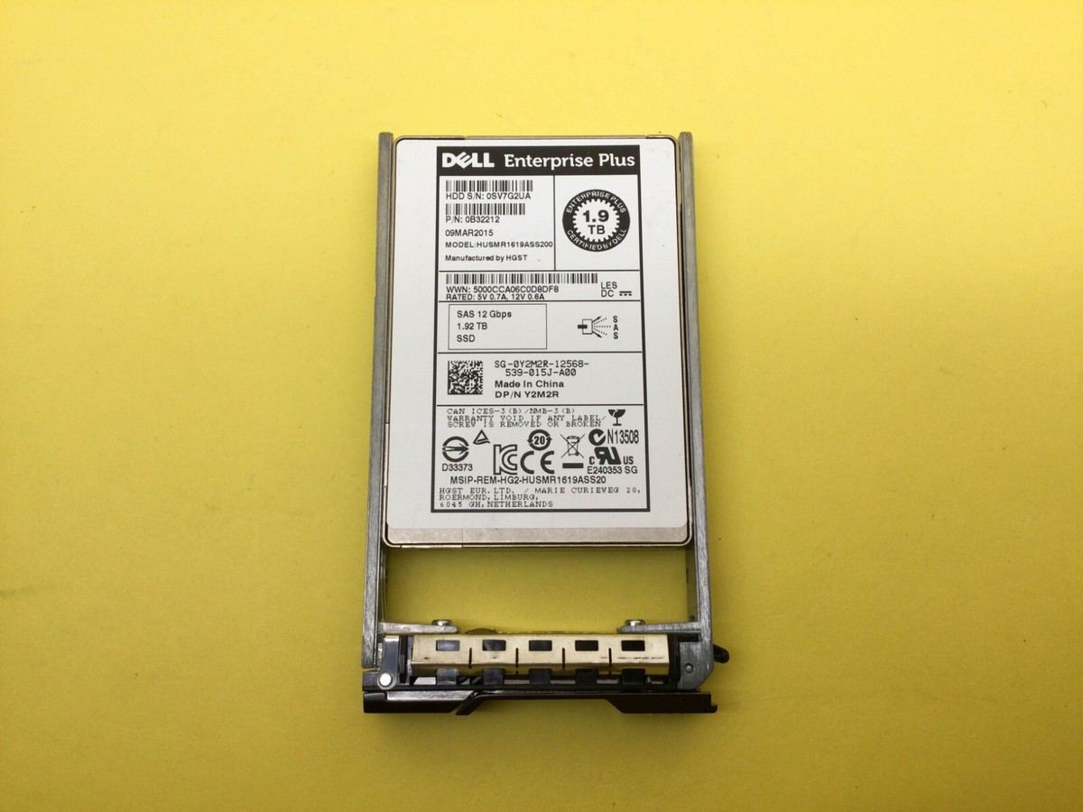 Y2M2R Dell Compellent 1.92TB SAS 12Gb/s Read Intensive 2.5'' SSD