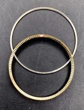 Genuine Vintage Seiko Bell-Matic Inner Rotating Bezel Parts Gold Tone Alarm