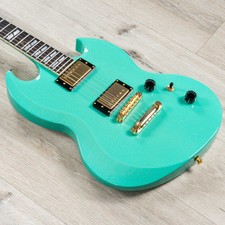 Esp Usa Viper Guitar, Ebony Fretboard, Alnico Ii Pros, Midori Gold Sparkle