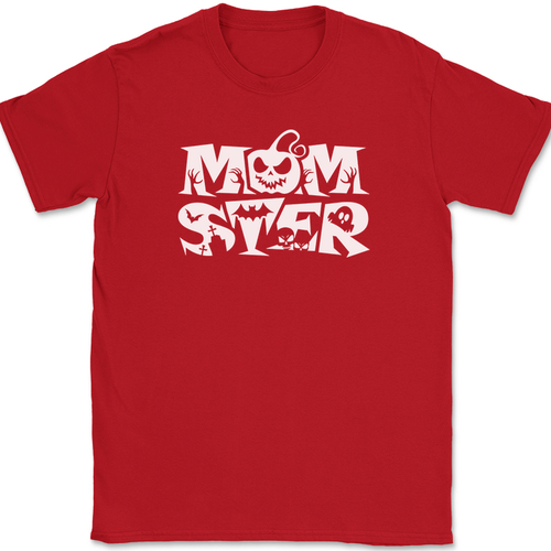 T-Shirt Momster lustig Halloween Monster Mama Mutter Geist Tricker Leckerbissen T-Shirt - Bild 4 von 10