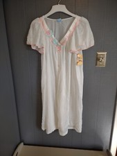 Vintage NWT Val Mode Lingerie Small White Nightgown Lace Trim USA 70s 80s