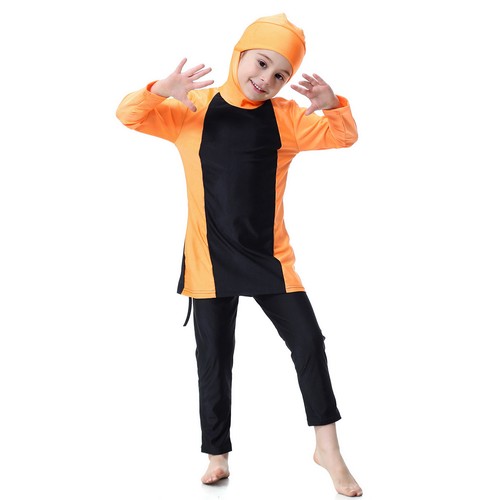 Muslim Kids Girls Modesty Swimwear Swimsuit Burkini Islamic Full Cover Beachwear - Picture 31 of 42