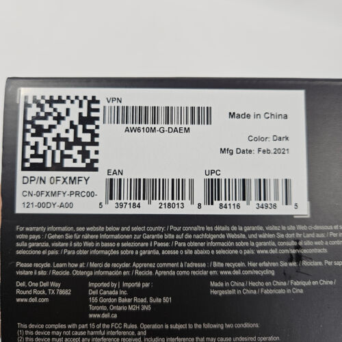 Alienware Wired/Wireless Gaming Mouse - AW610M - Dark Side Of The Moon NEW - Picture 10 of 10