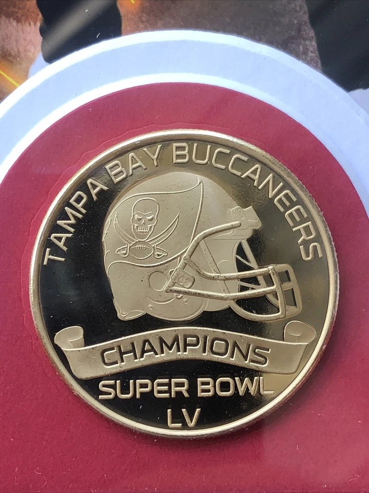 Tom Brady 7 veces campeón del Super Bowl moneda de bronce foto como nueva # 71 de 5000 Foto 4 de 4