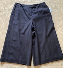Vintage TALBOTS Women s Sz 14 Brown Wool Blend Wide Leg Crop Pants Made In Italy