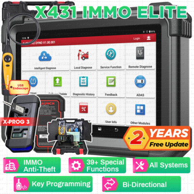 Launch X431 IMMO ELITE PLUS PRO 5 Key Programming Full System Diagnostic Scanner